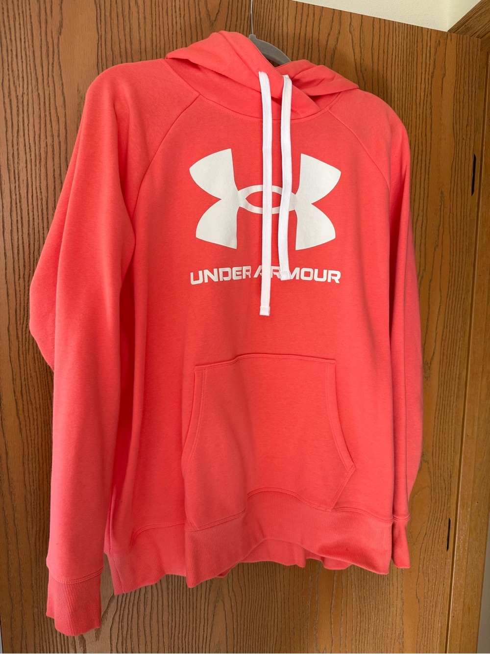 Under Armour Men's Coral Crewneck Hoodie with White Logo